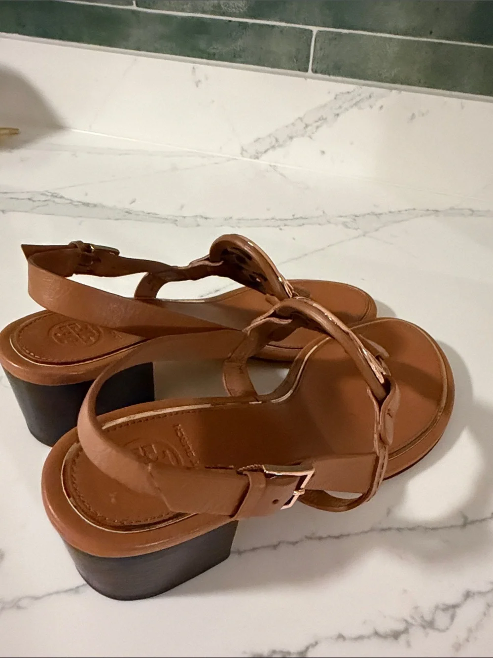 Tory Burch Metal Miller Sling Back Sandals